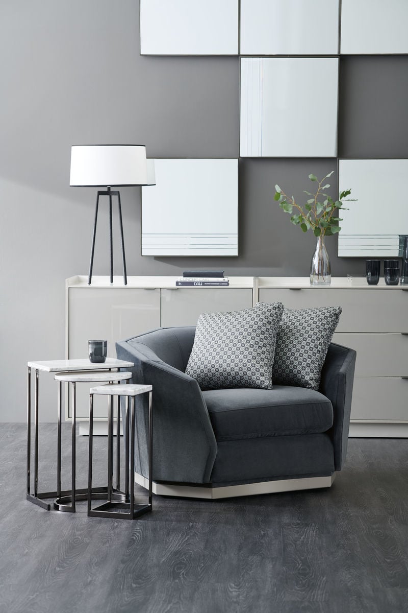 Repetition Square Mirror in London Fog