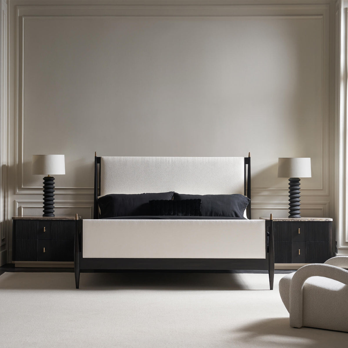 Rhythm Bedside Table in Black