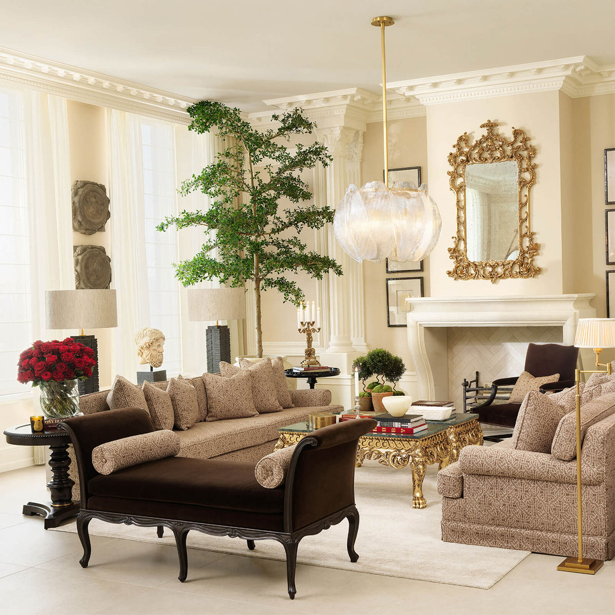 Madison Sofa in Frieze Jacquard Beige