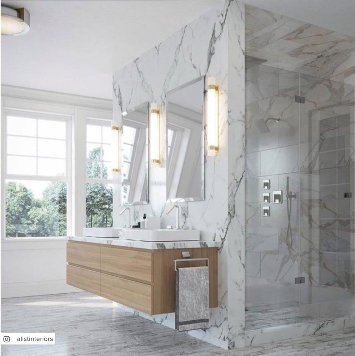Melange Large Flush Mount | Polished Nickel