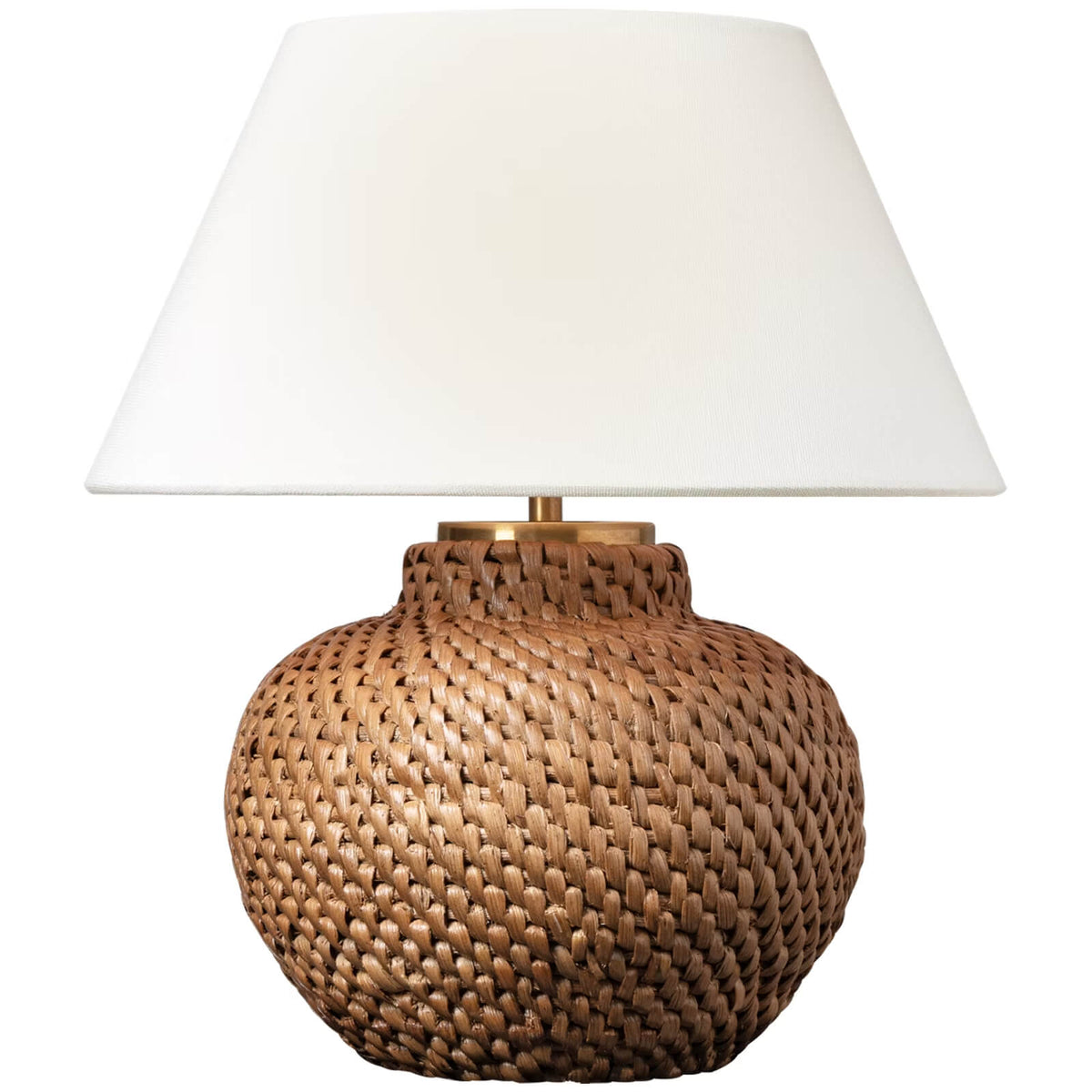 Avedon 12" Cordless Accent Lamp in Natural Rattan
