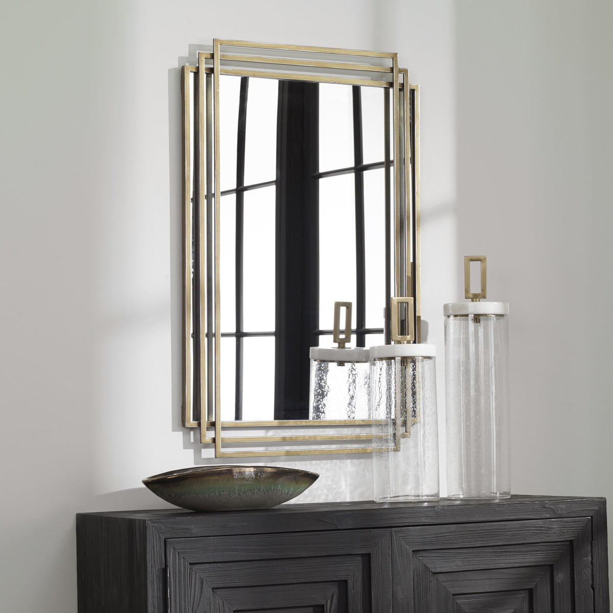 Amherst Brushed Gold Mirror
