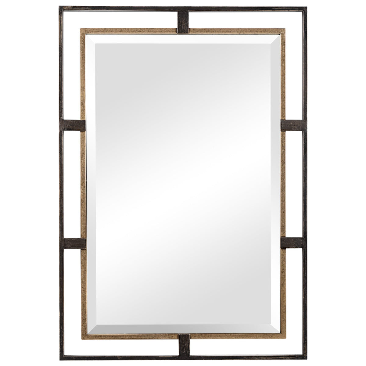 Carrizo Gold & Bronze Rectangle Mirror