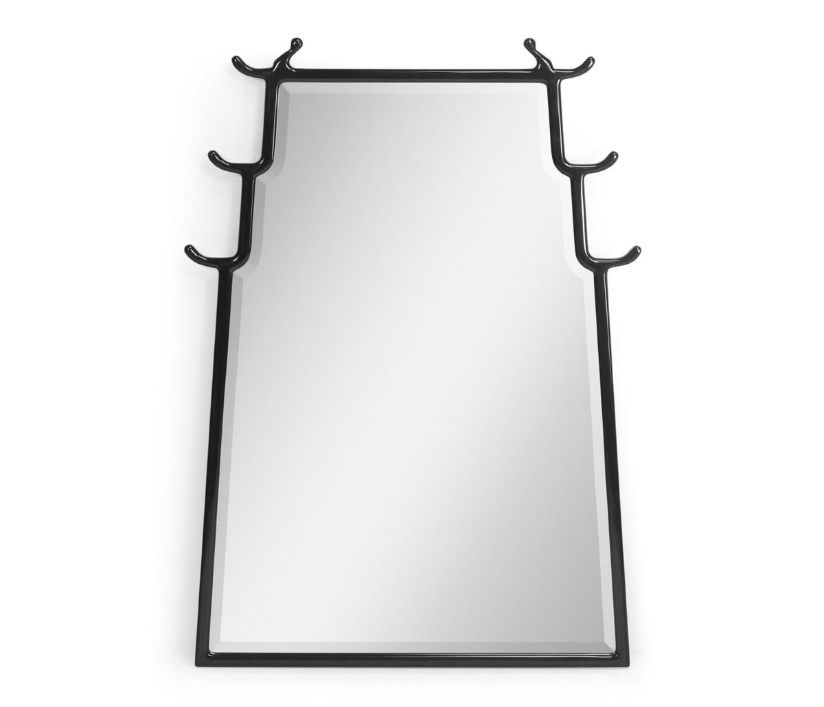 Wall Mirror Asian Fusion - Smoky Black