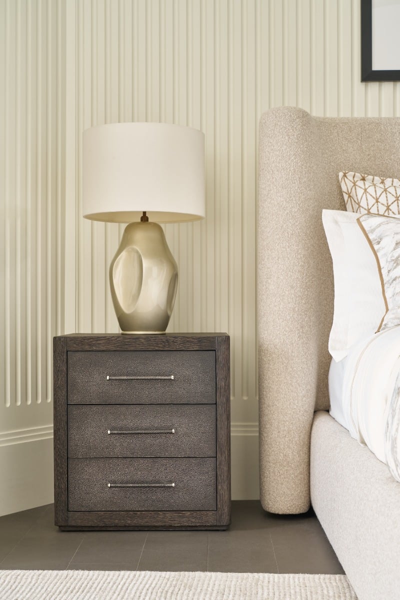 Maxwell 3-Drawer Bedside Table Dark