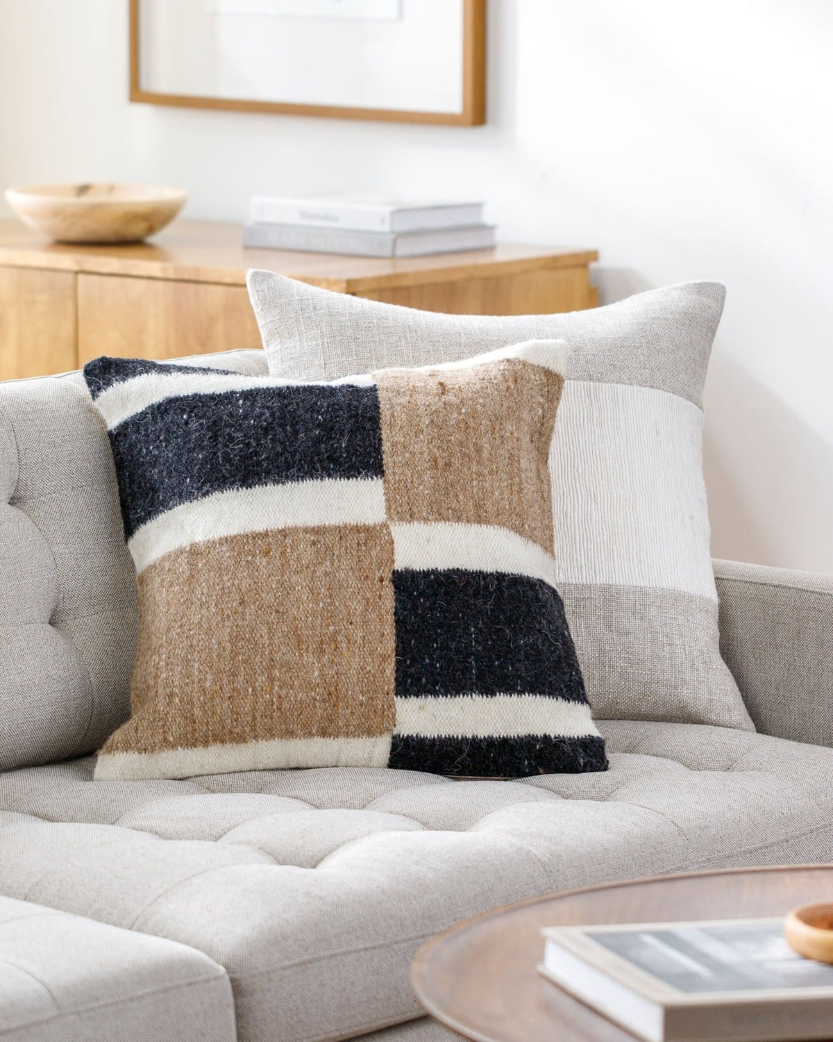 Osmund Woven Cushion in Black - 51 x 51 cm