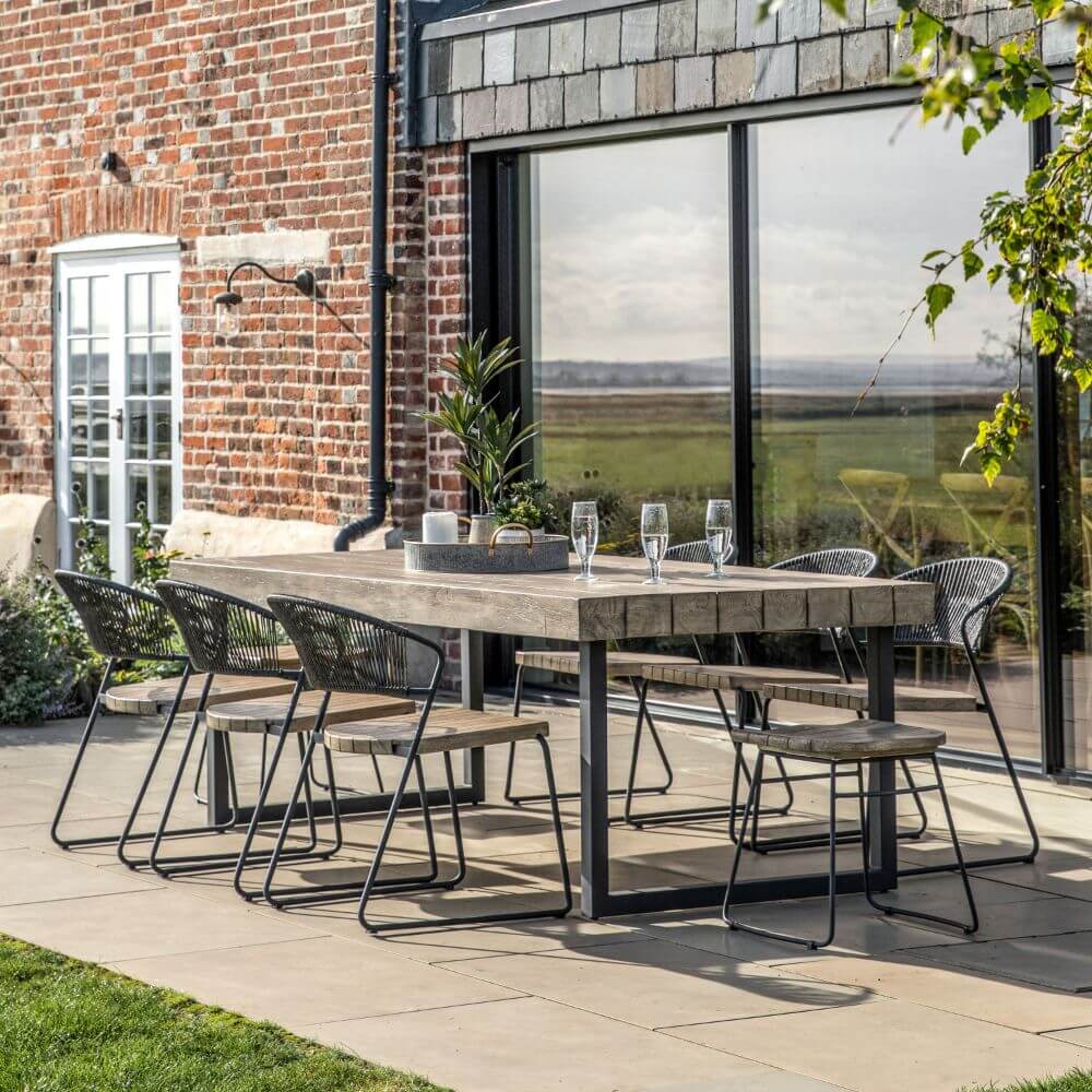 Lucena Industrial Outdoor Dining Table