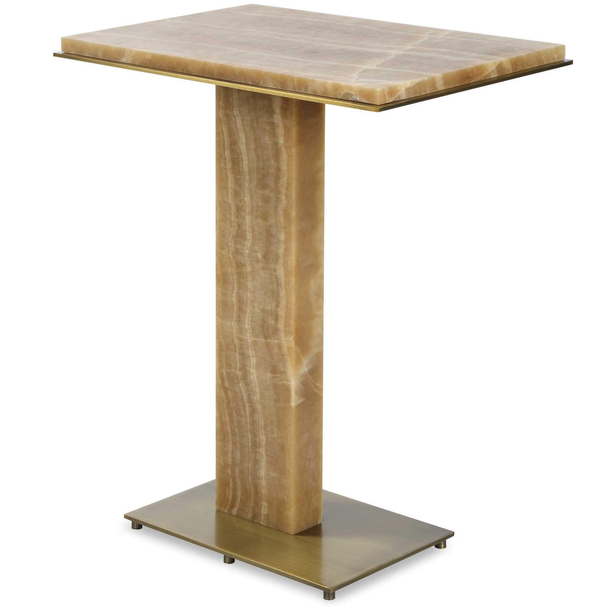Overhang Accent Table in Latte Onyx