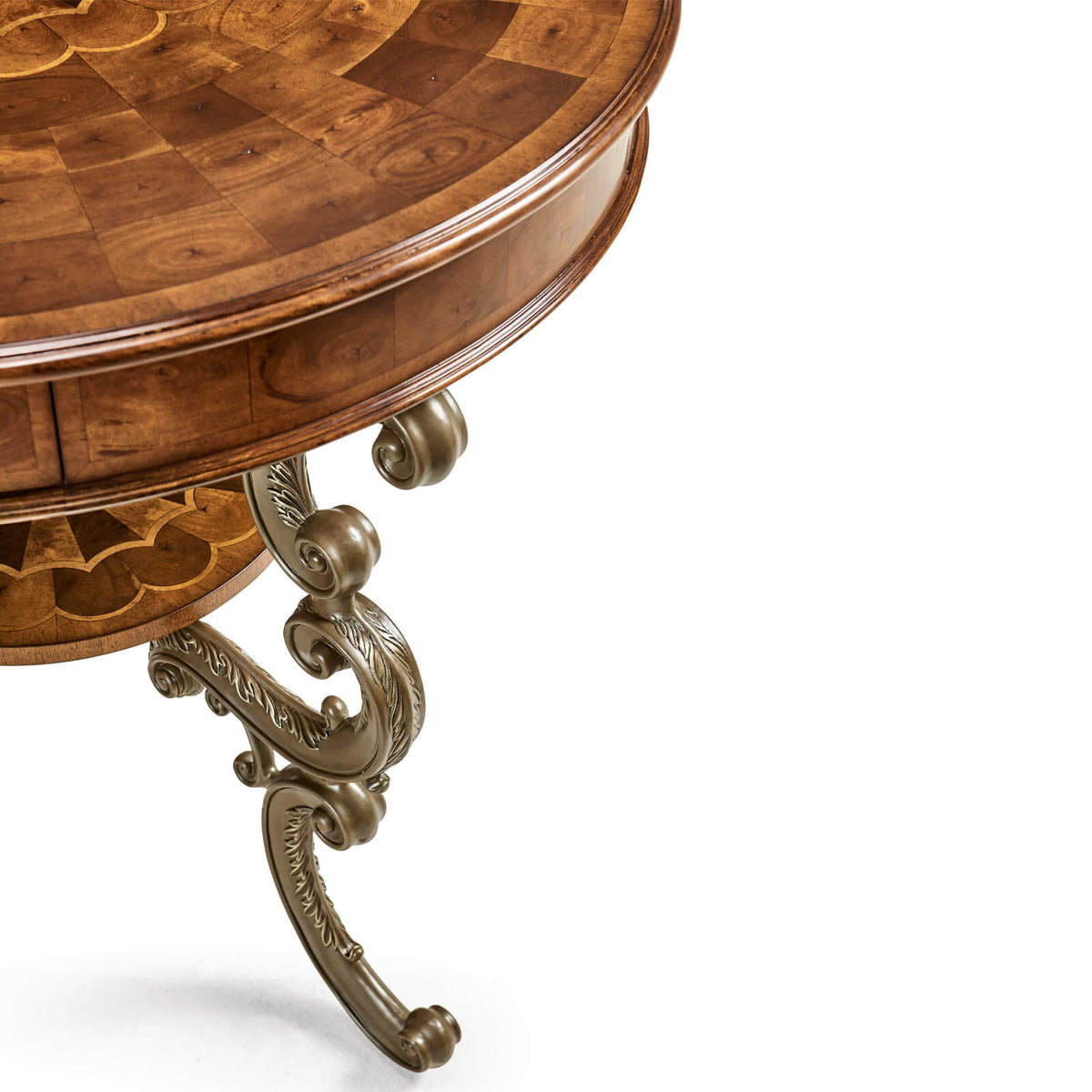 Oyster Round Table on Brass Base