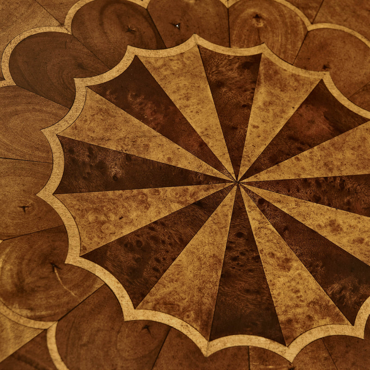 Oyster Round Table on Brass Base