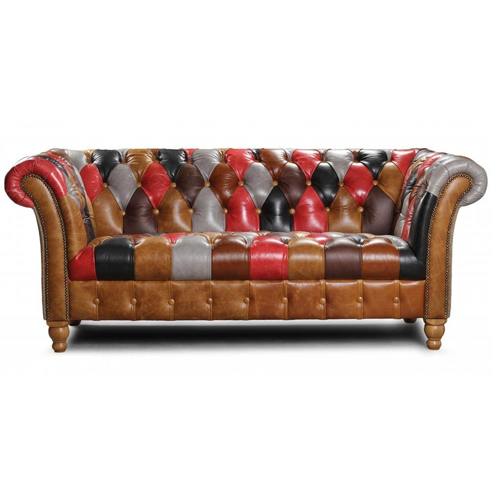 Presbury Patchwork Leather Sofa