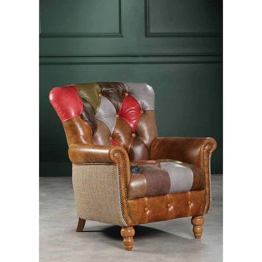 Alderley Leather Patchwork Chair