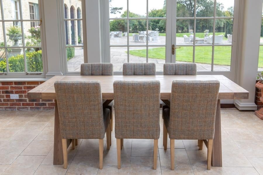 Monastery Refectory Grey Oiled Table - 220cm