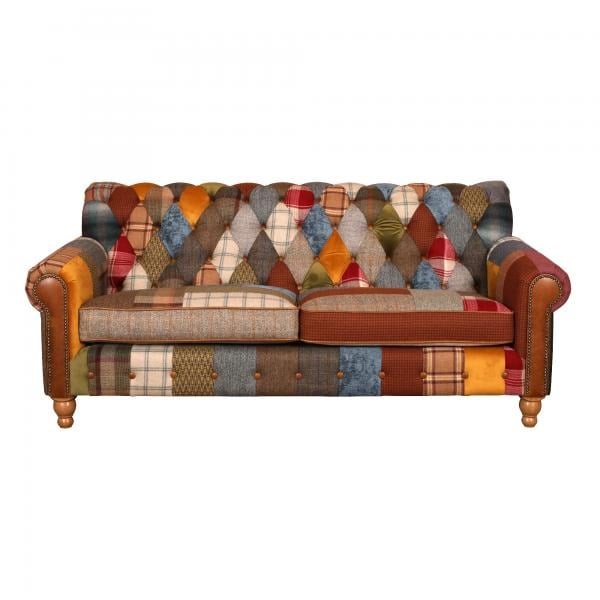 Dickinson Patchwork 2.5 Seat Sofa Fabric & Leather