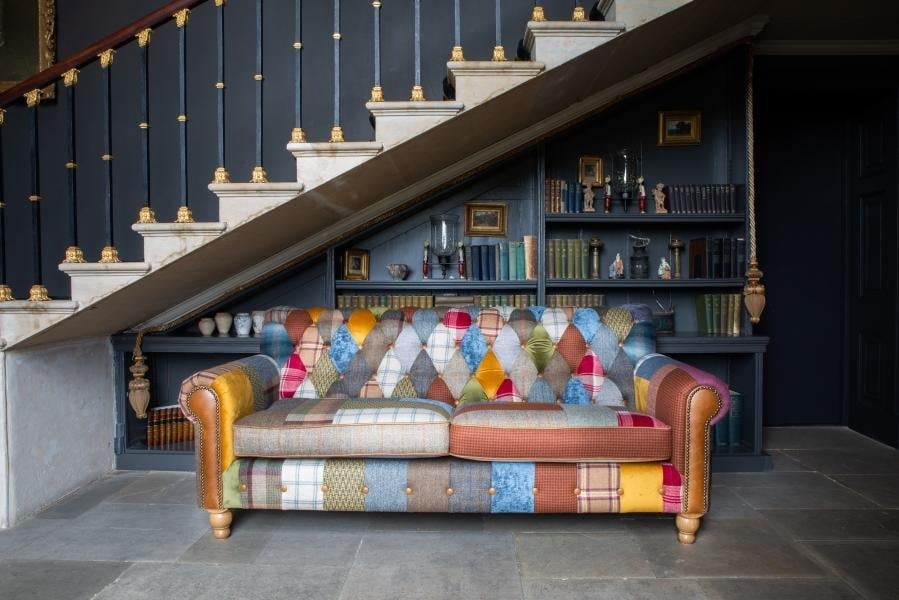 Dickinson Patchwork 2.5 Seat Sofa Fabric & Leather