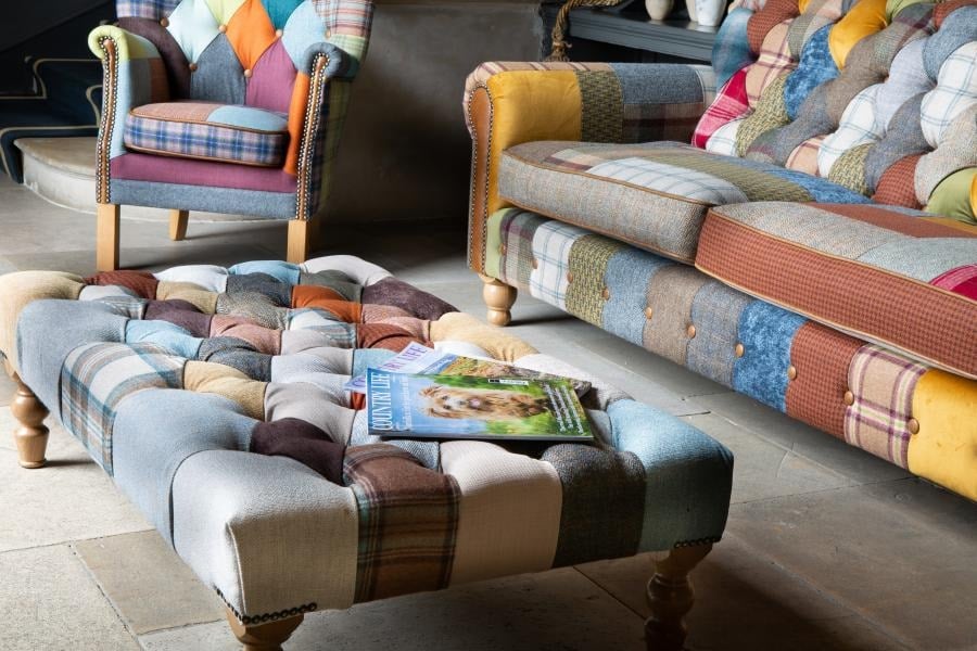 Dickinson Patchwork 2.5 Seat Sofa Fabric & Leather