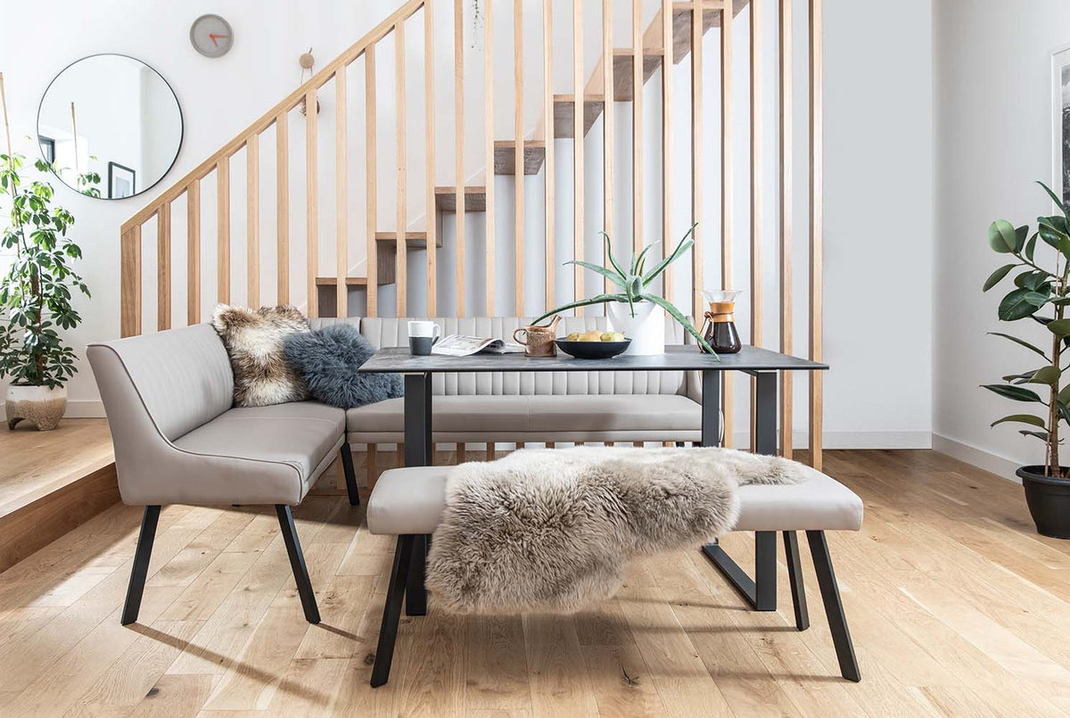 Panama Dining Table in Dark Grey - 135cm