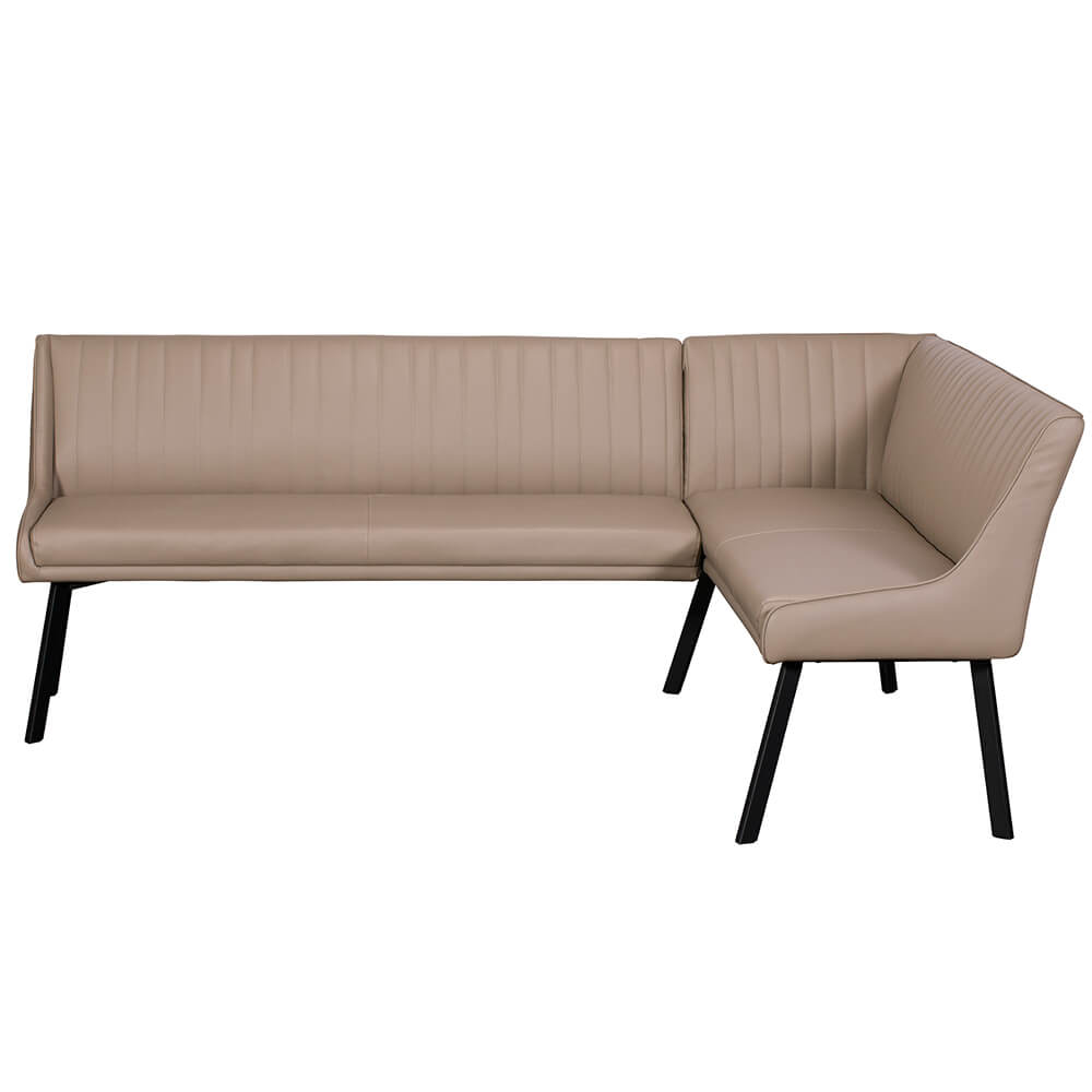 Chloe Corner Dining Bench Taupe Greige - Left