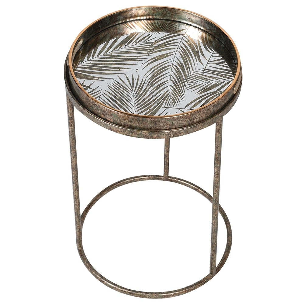 Tropical Leaf Nesting Tray Tables