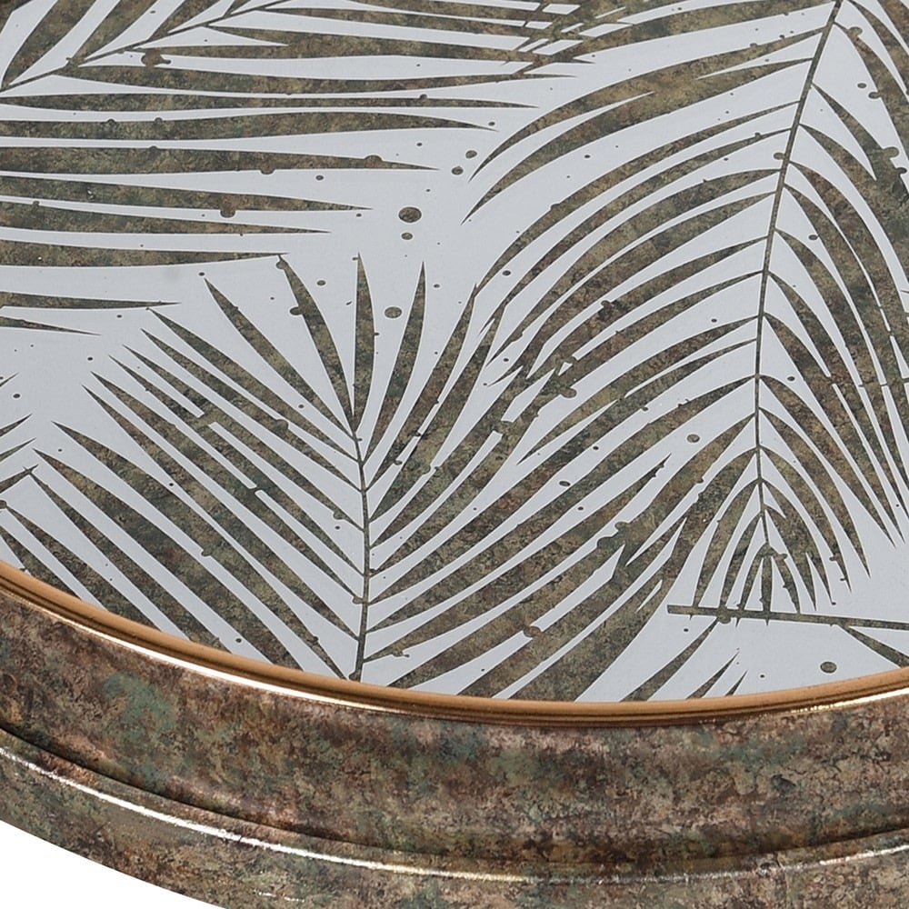 Tropical Leaf Nesting Tray Tables
