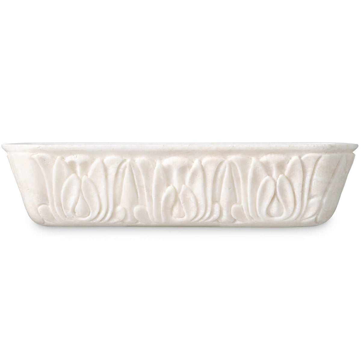 Petal Bowl in White Marble
