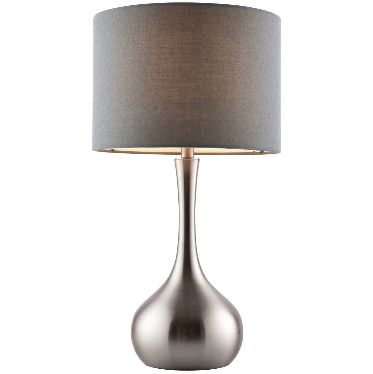 Kington Table Lamp in Nickel & Dark Grey