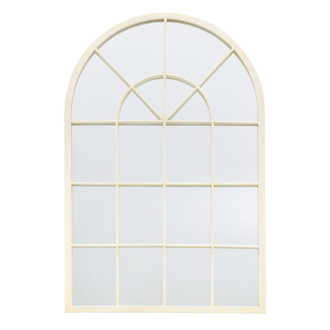 Faith Window Wall Mirror in Cream - Arched