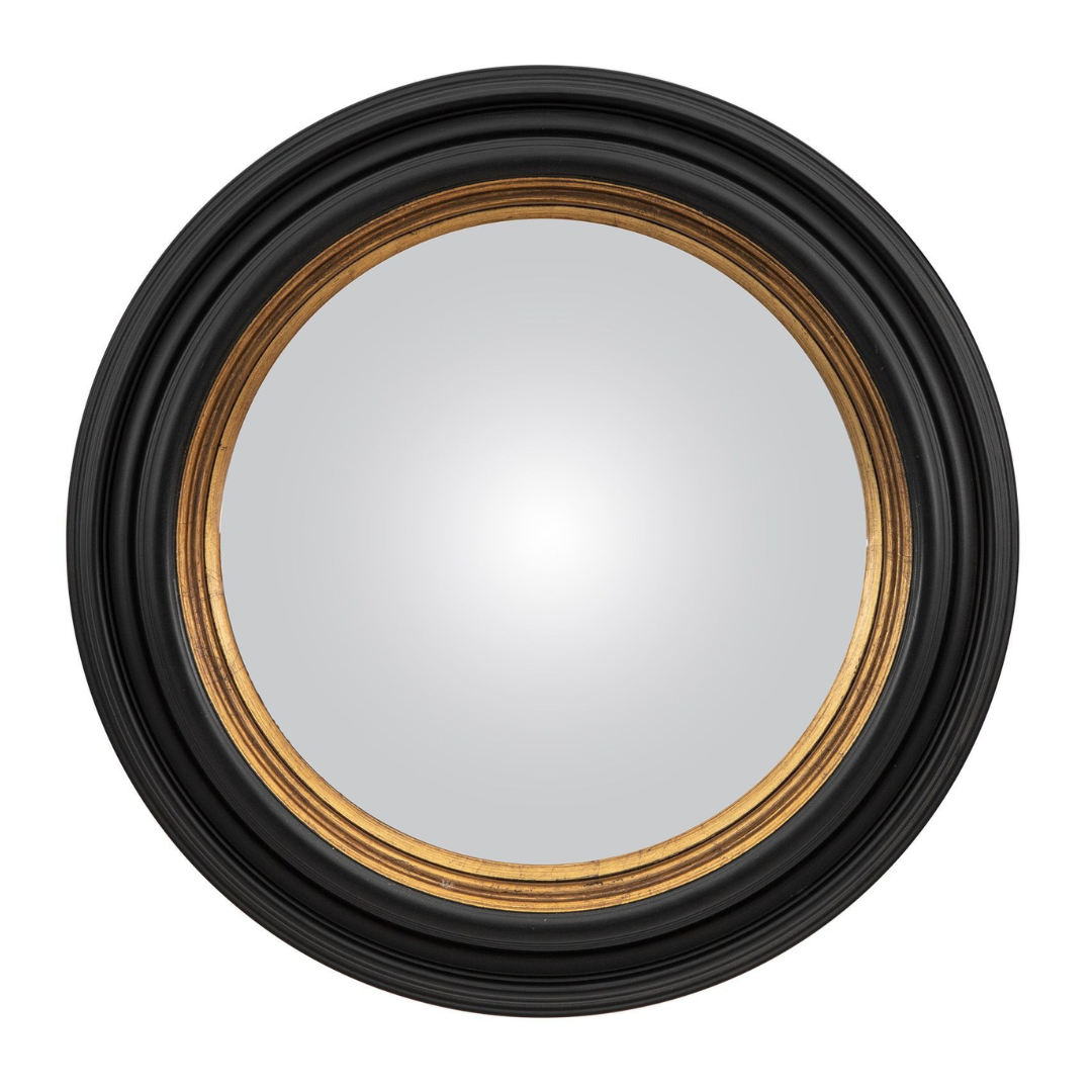 Trinity Gold and Black Convex Mirror - Small