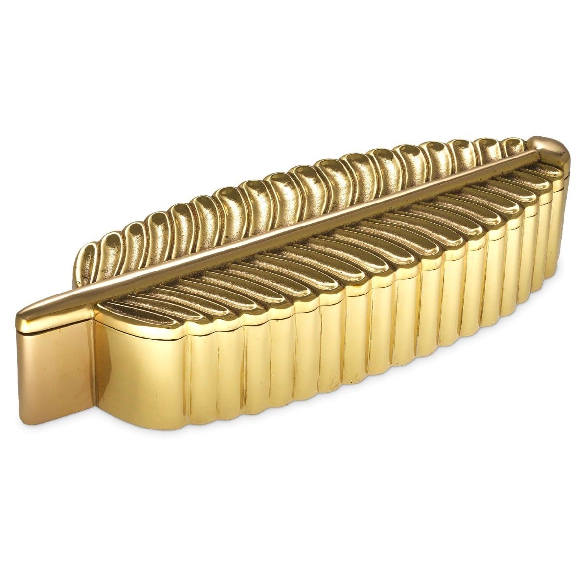 La Plume Box in Polished Brass