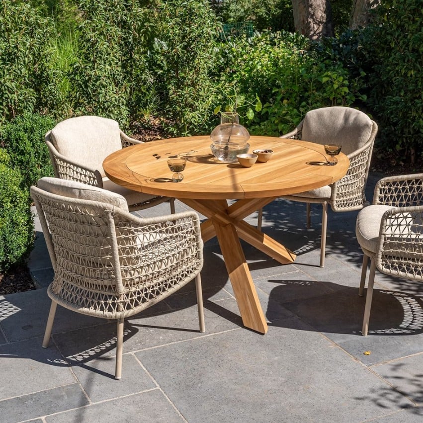 OUTLET Prado 130cm Teak Table With Teak Legs