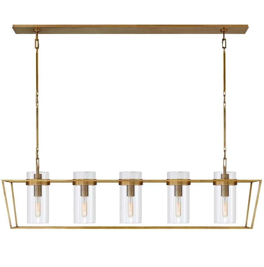 Presidio Large Linear Lantern | Antique Brass