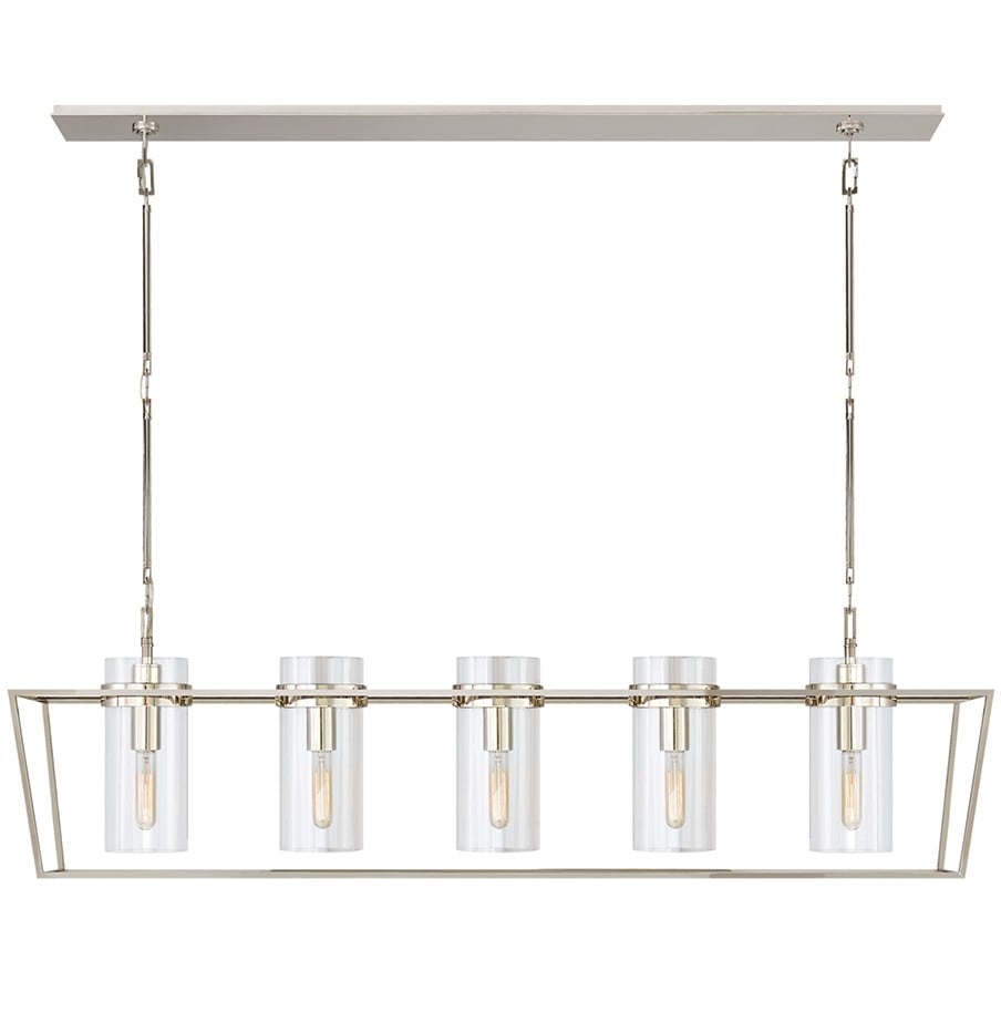 Presidio Large Linear Lantern | Polished Nickel