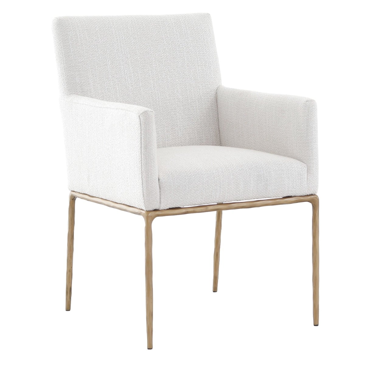 Sloane Dining Arm Chair in Aged Brass