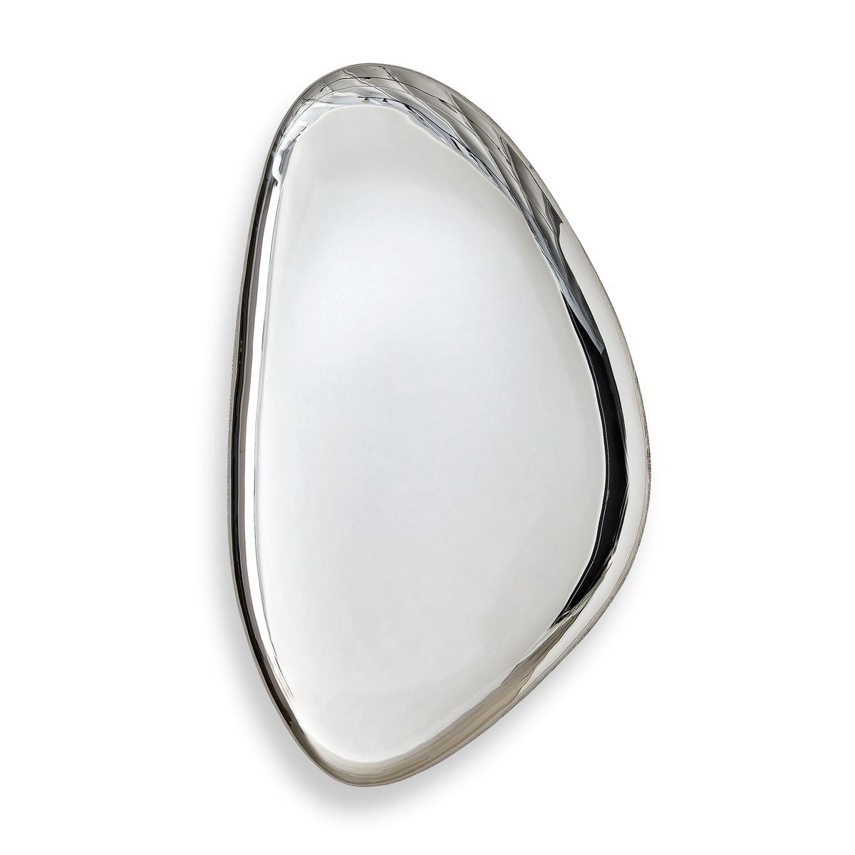 Jelly Bean Wall Sculpture Medium in Silver