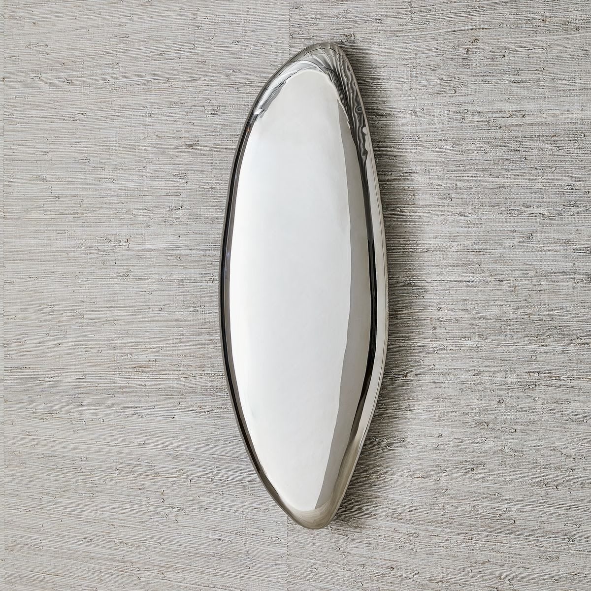 Jelly Bean Wall Sculpture Large in Silver