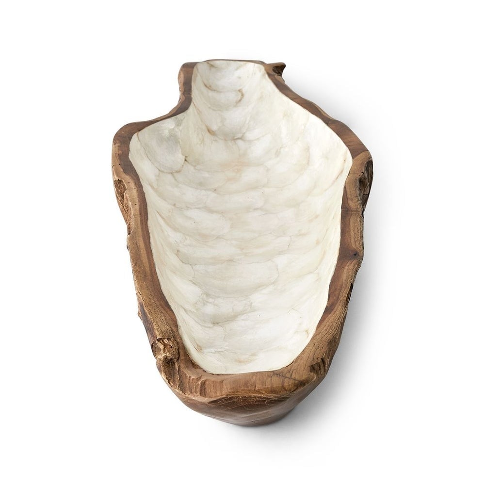 Pearl Forest Bowl in White Capiz