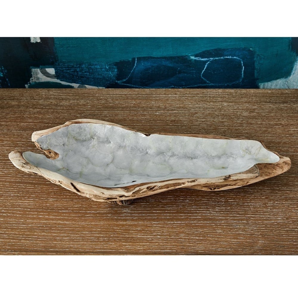 Pearl Forest Bowl in Blue Capiz