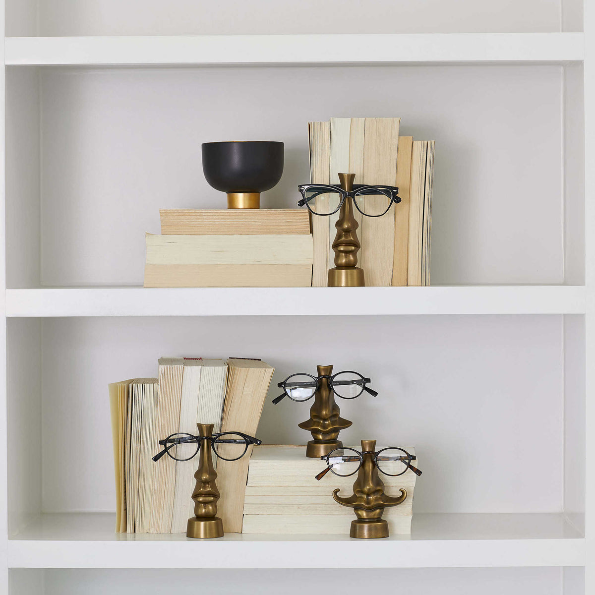 The Eyes Have It Glasses Stand in Brass