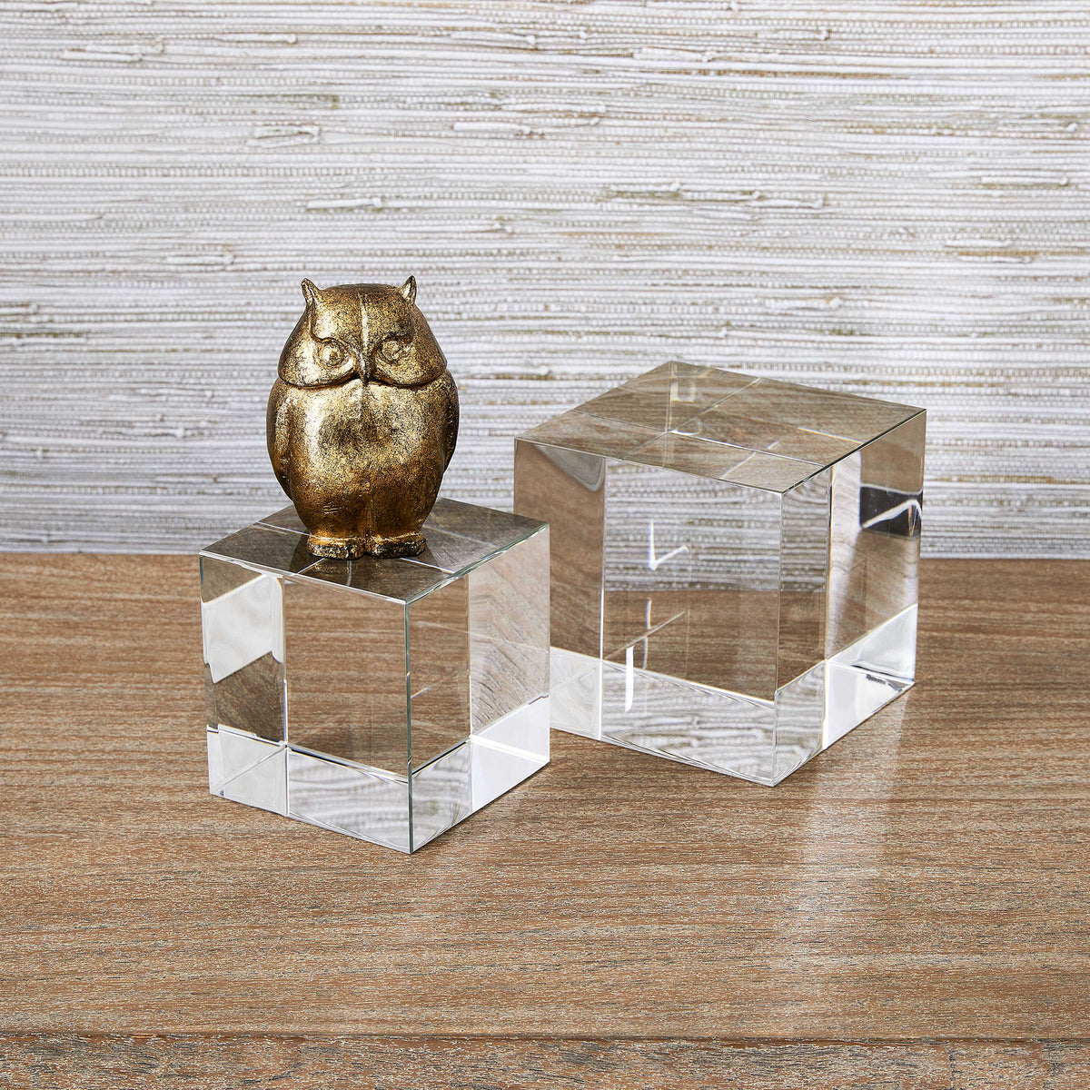 Cube Risers/Sculptures, Set of 2- Crystal