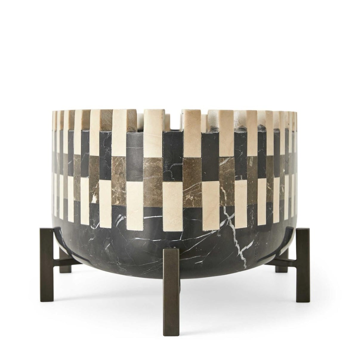Domino Marble Cachepot Bowl