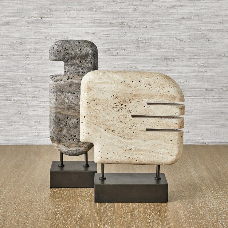 Ancient Lore Sculpture Travertine - Tall