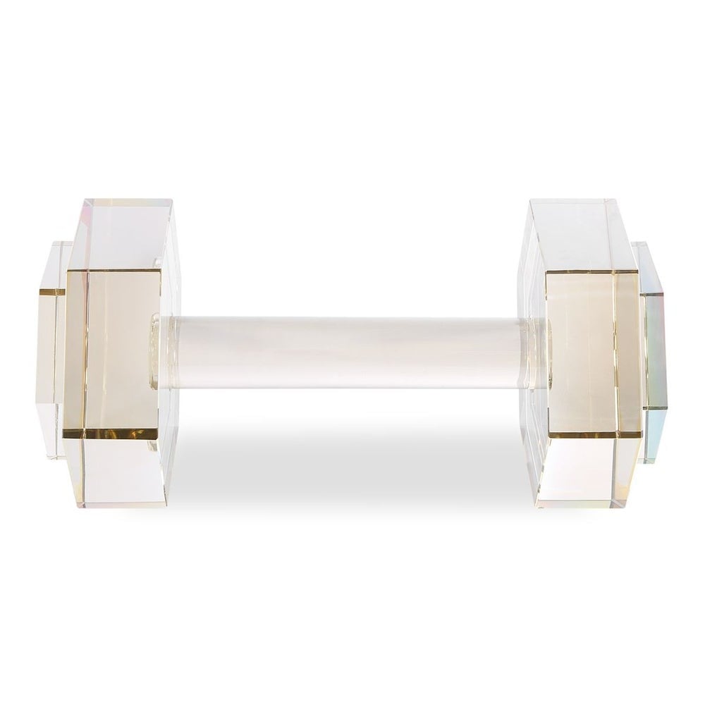 Dumbbell Sculpture in Crystal