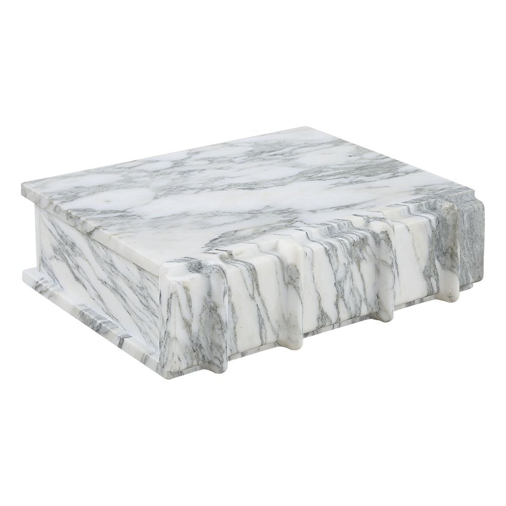 Novel Box in Arabescato Marble Large