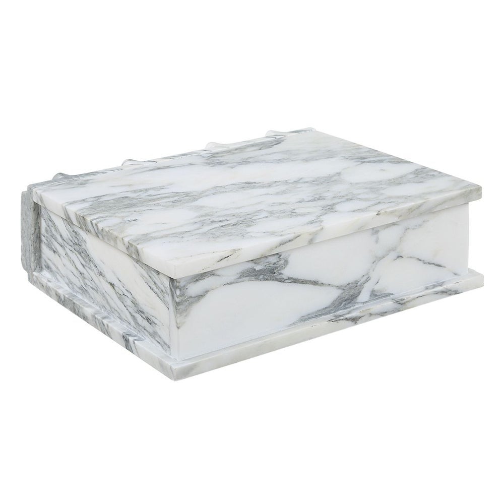Novel Box in Arabescato Marble Large