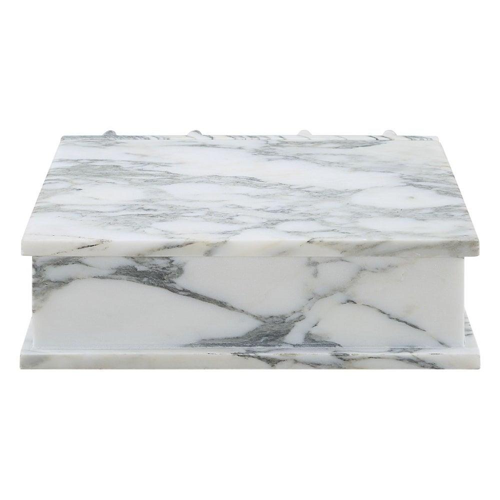 Novel Box in Arabescato Marble Large