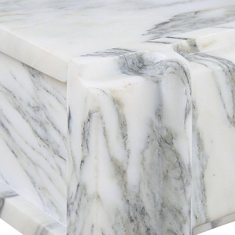 Novel Box in Arabescato Marble Large