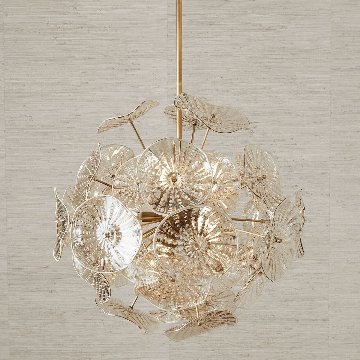 Champagne Lily Pads 9 Light Pendant