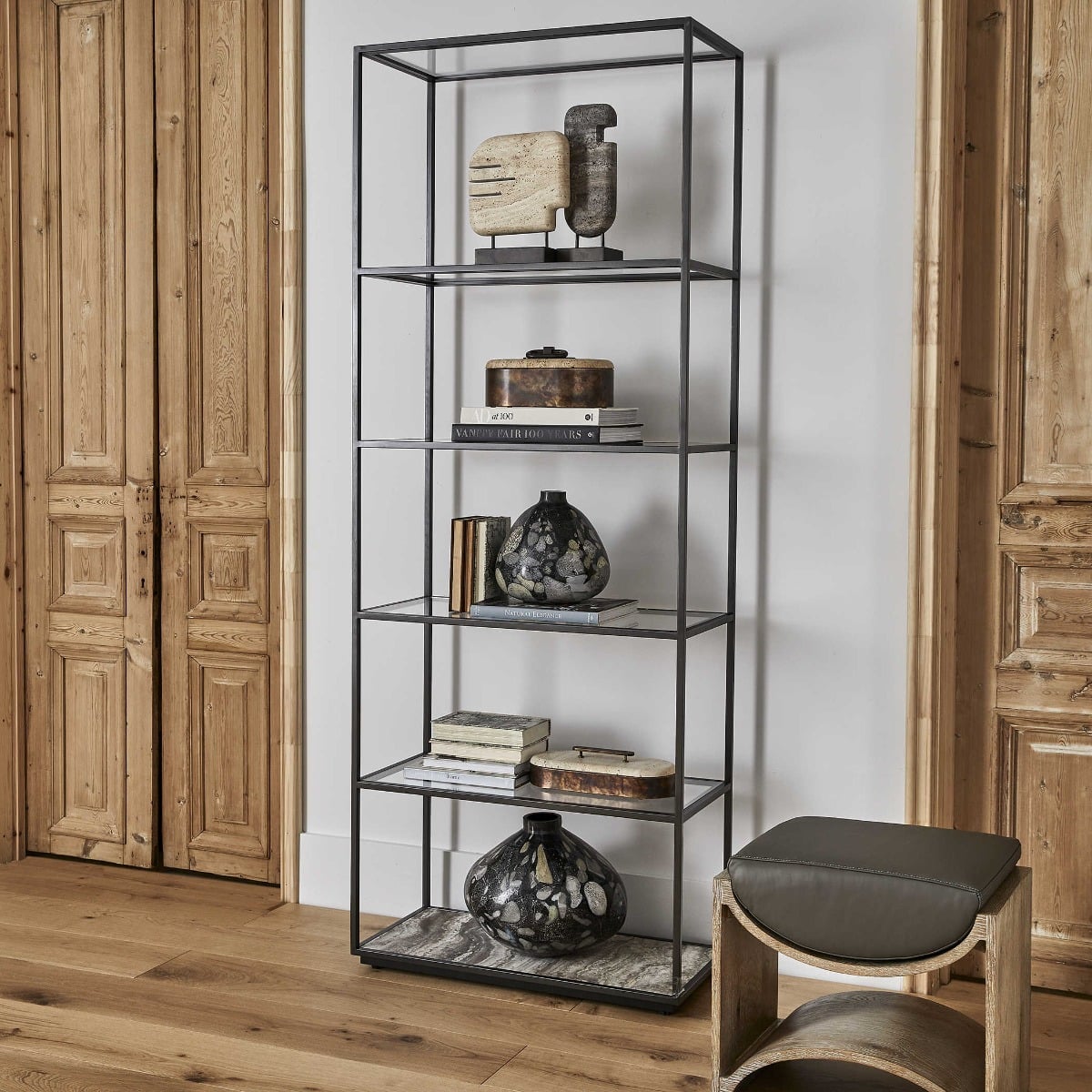 Floating Plane Etagere in Bronze