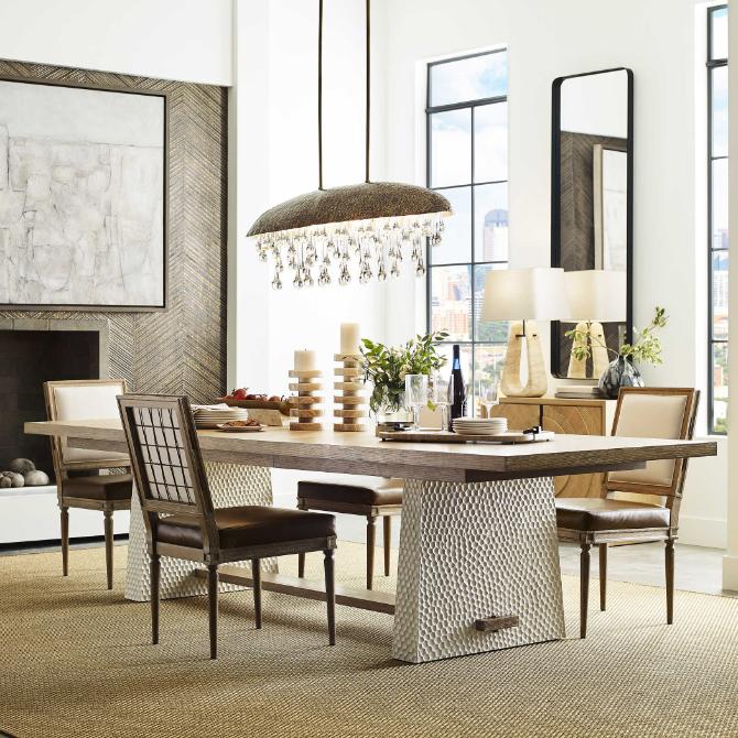 Hewn Trestle Extending Dining Table - 266-317cm