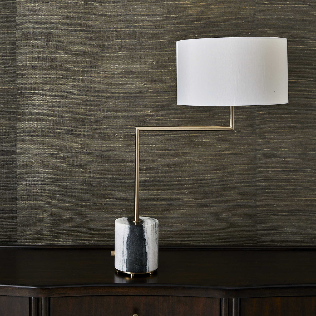 Pivot Table Lamp in Panda Marble